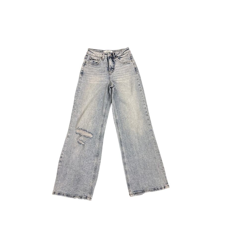 VERVET BY FLYING MONKEY Light Wash Wide Leg Jeans